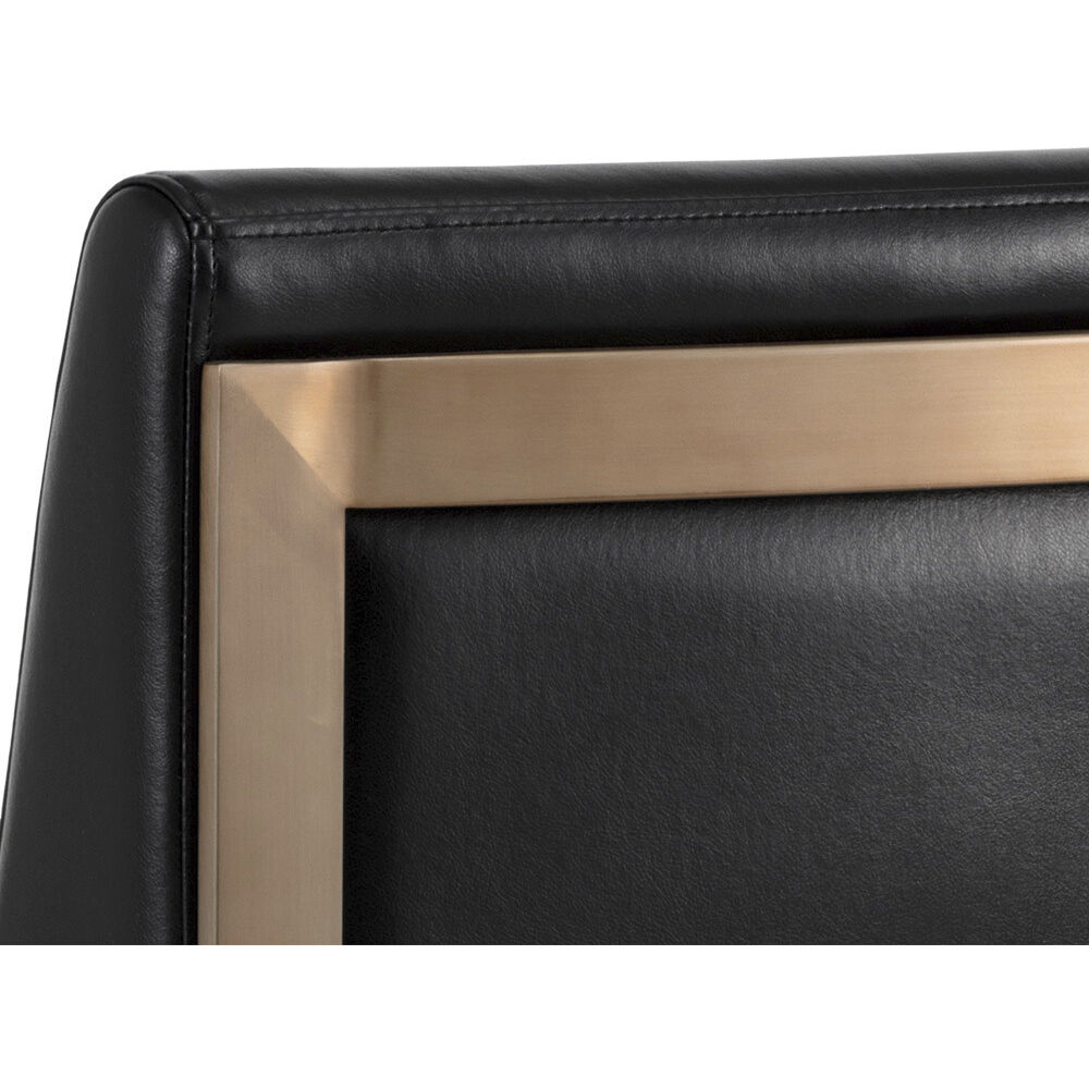 Dean 35.5 inch Antique Brass / Cantina Black Counter Stool